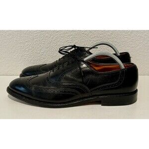 Allen Edmonds Mens Chester Wingtip Oxford Dress Shoe Sz 10.5 D Black Leather